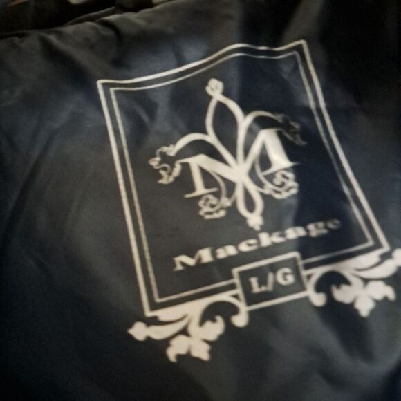 Mackage Jacket Women's Large L Navy Blue Rain Designer Windbreaker Luxury Hooded - Picture 7 of 14